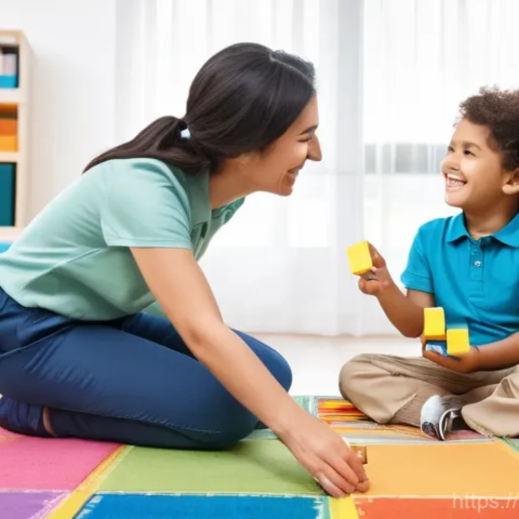 언어장애 치료사 훈련 - **Prompt 1: Playful Early Intervention for Language Development**
    "A cheerful and inviting scene...