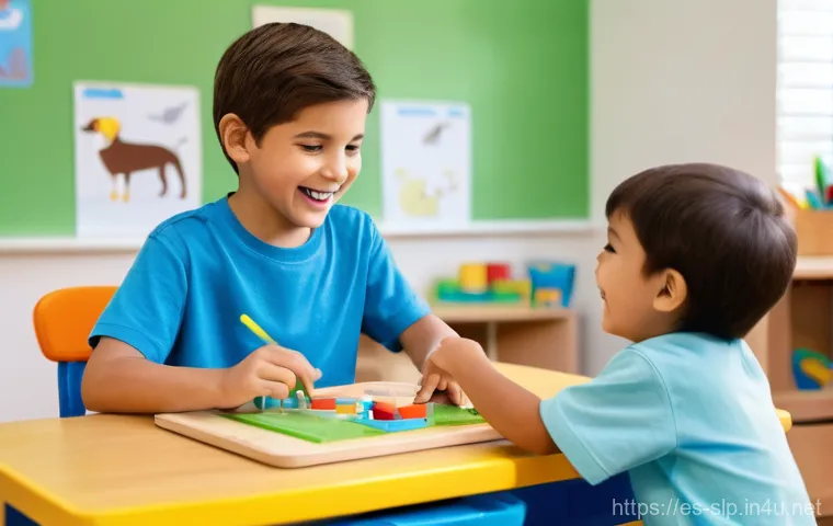 언어치료의 임상 적용 - Image Prompt 1: The World of Child Communication - Playful Language Development**