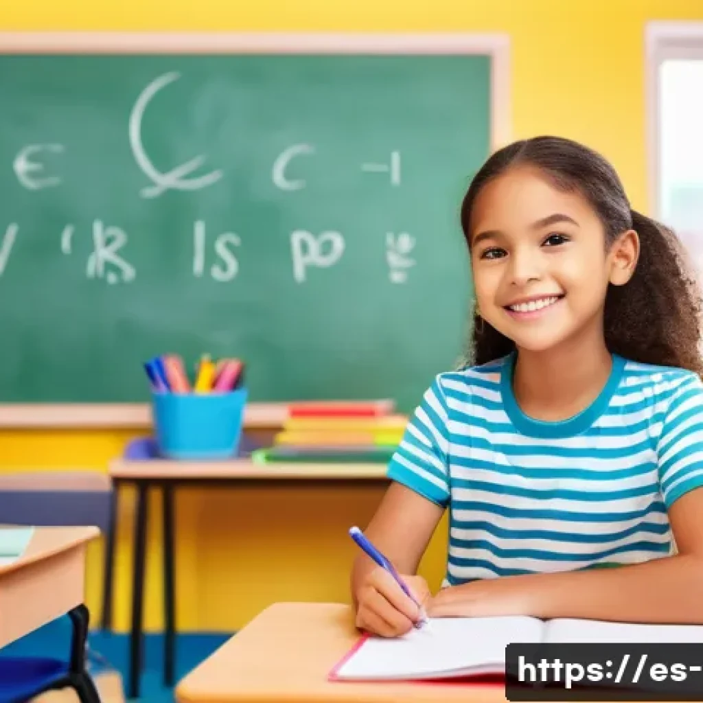 언어장애 치료 - **Prompt:** "A bright, colorful classroom scene. A young, elementary-aged girl with a slight speech ...